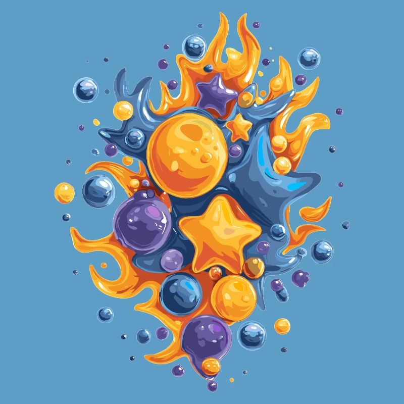 Explosion de couleur du feu de comète