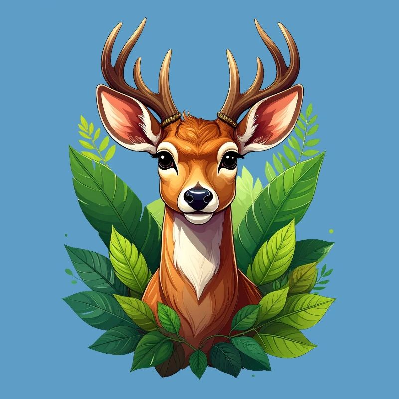 Ein Reh oder Hirsch im Wald