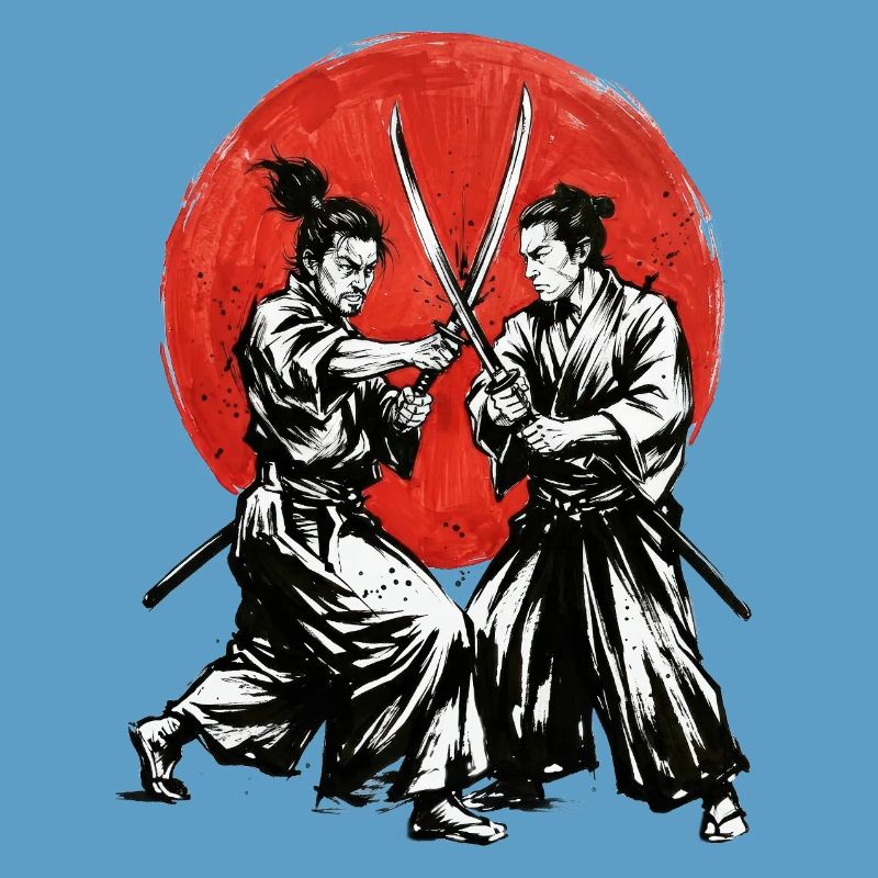 Samurai duels in the red circle