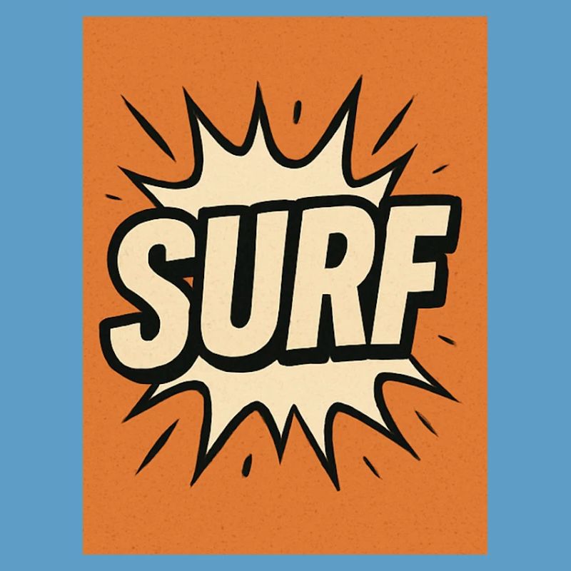 Surf Comic Explosion Design