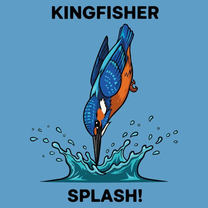 Martin-pêcheur Splash Kingfisher Rivière