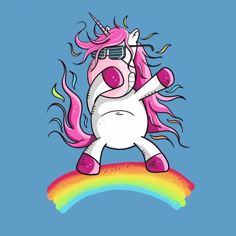 Dabbendes Einhorn Auf Regenbogen I Dab Dance