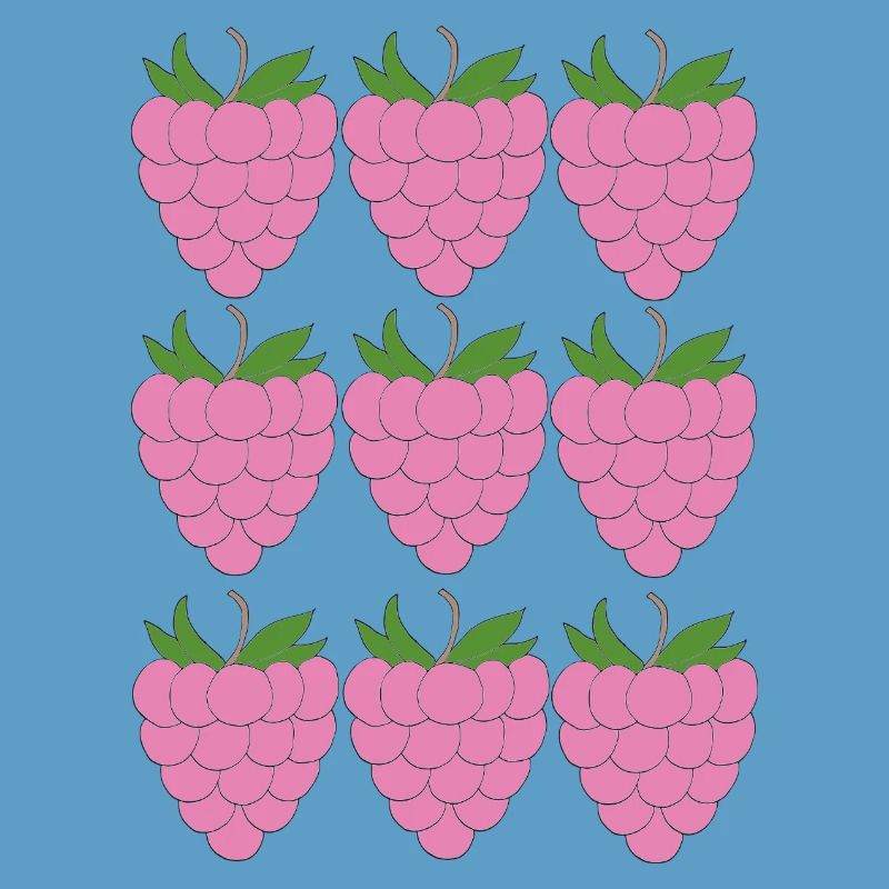 Raspberry Grid Pattern