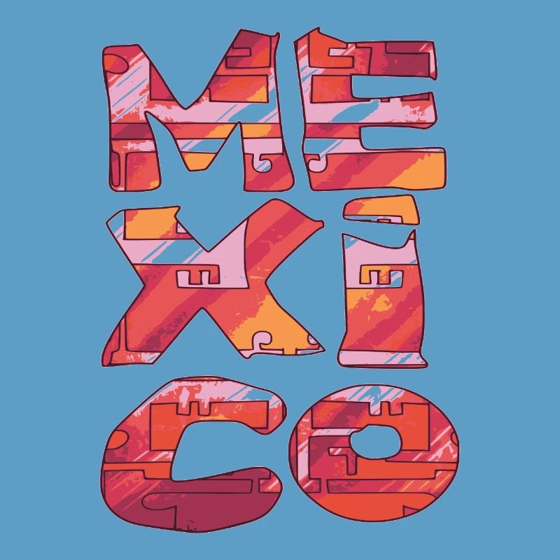 Mexico Brick Pattern Letters