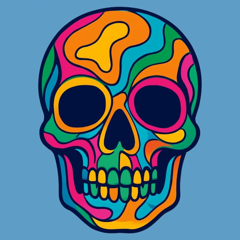Halloween Multicolor Skull