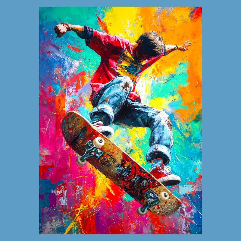 Chromatischer Skateboard Splash
