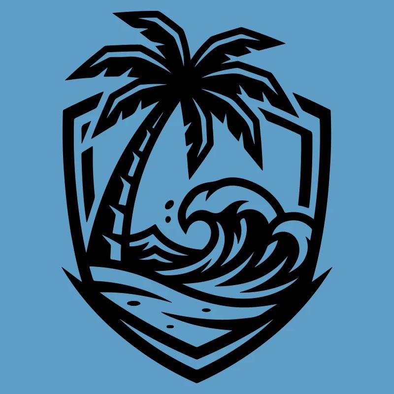 Palm Trees Beach Sea