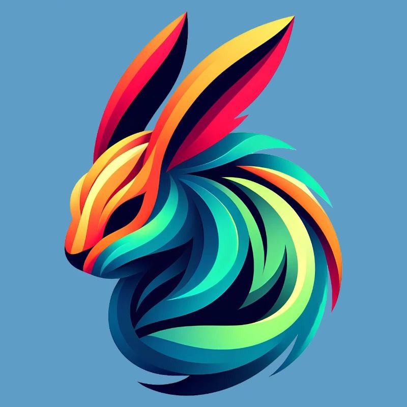 Lapin Couleur Éclatante