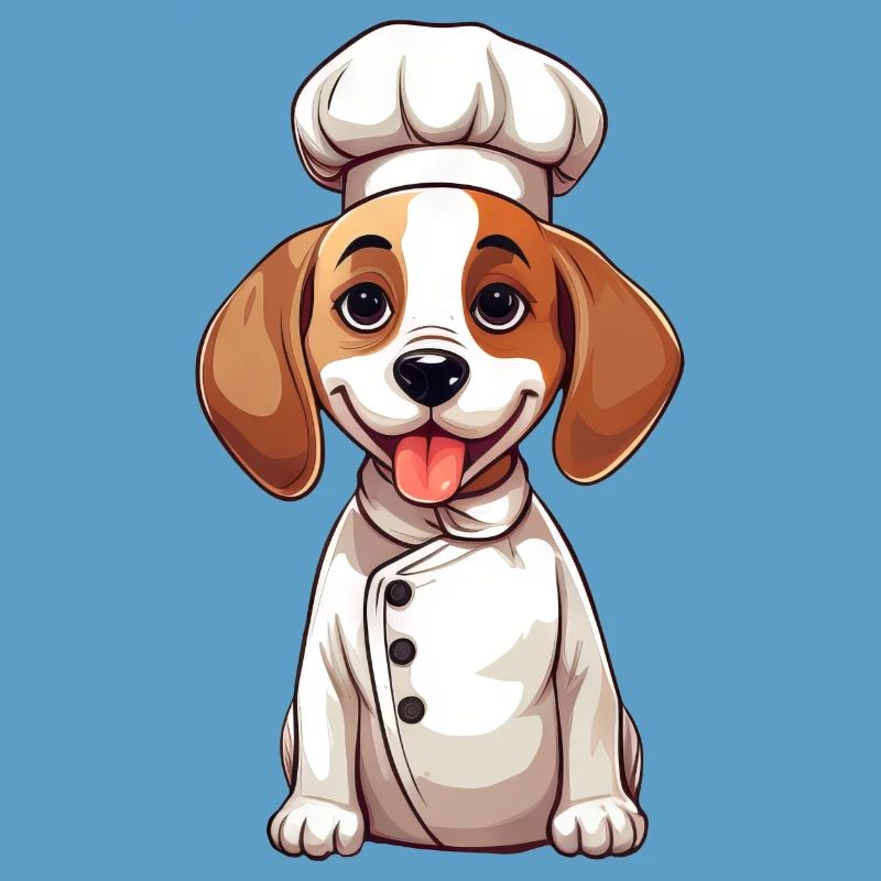 Conception de bande dessinée mignonne Beagle Chef