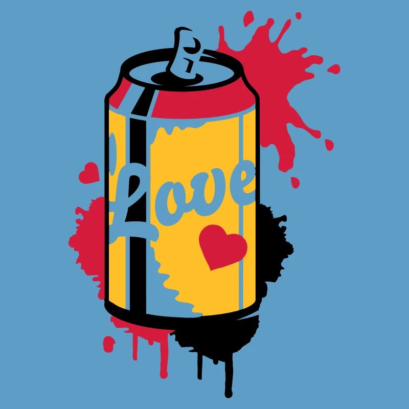 canette de soda ouverte dans un style graffiti