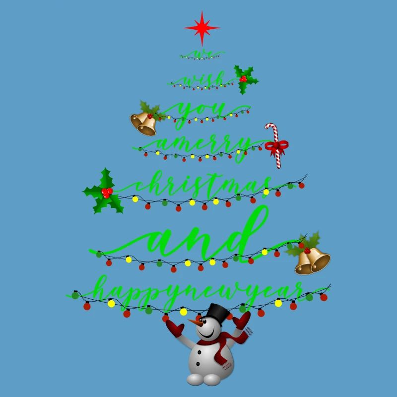 Script Christmas Tree with Snowman
