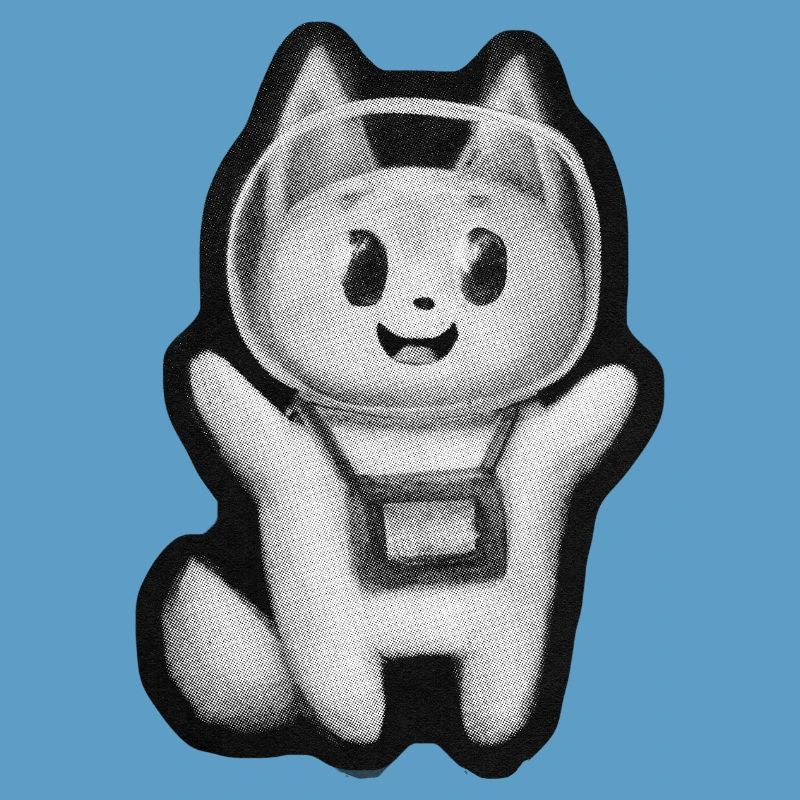 Chat de l’espace rétro
