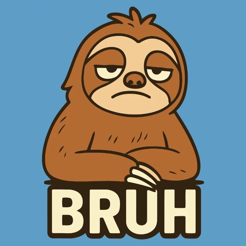 Conception de t-shirt décontracté Sloth Expression