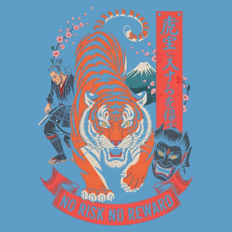 Design du Tiger Samurai Sans Risque Sans Récompense