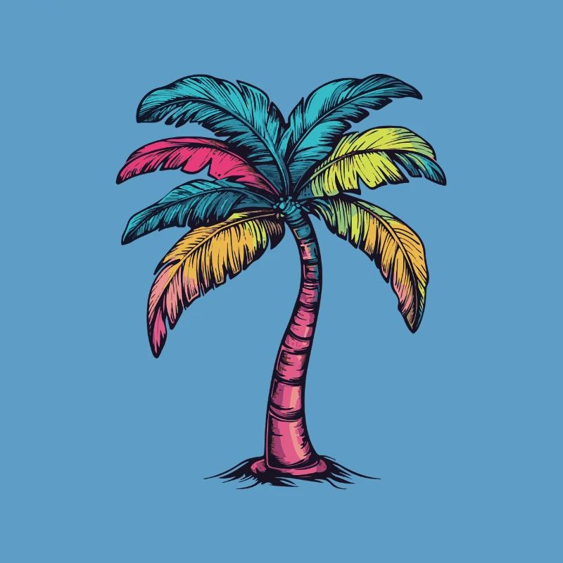 Palm Tree Multicolored