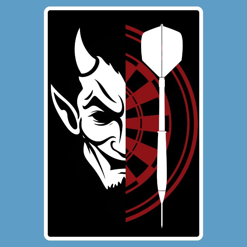 Darts, Bullseye, Dartboard and devil.