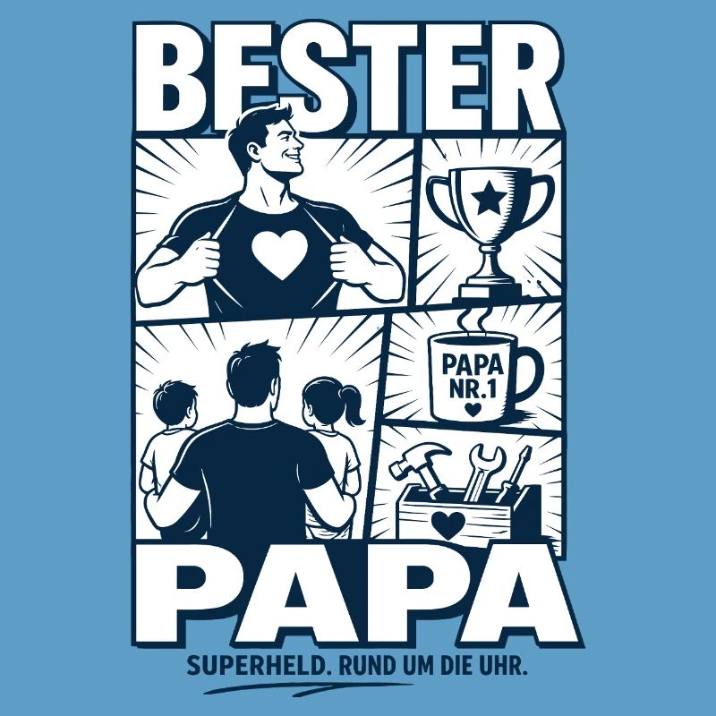 Bester Papa Superheld Design
