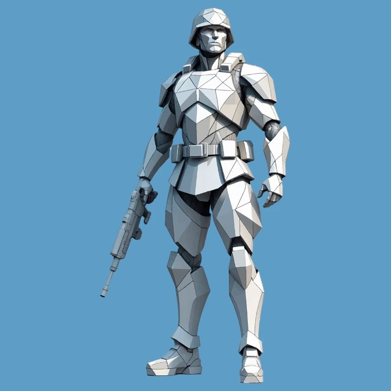 Soldat - Conception de l’armée Low Poly