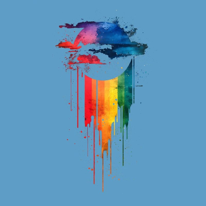 Subtil et cool Dripping Pride drapeau arc en ciel Design