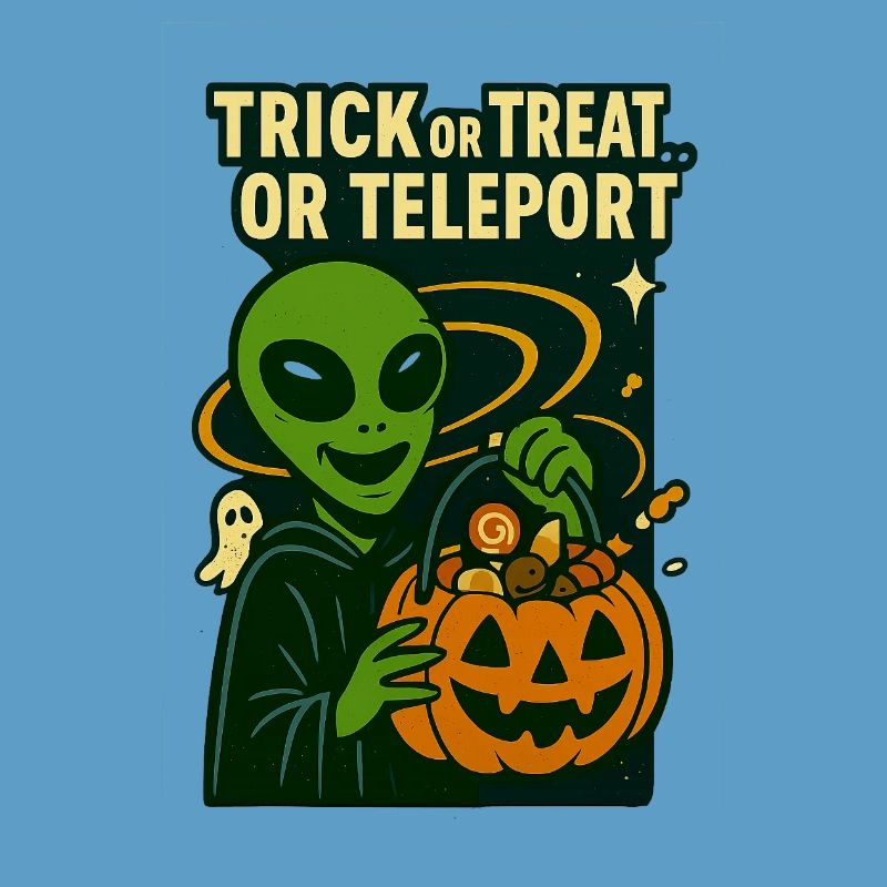 Alien Halloween T-Shirt – Süßes oder Saures... oder...