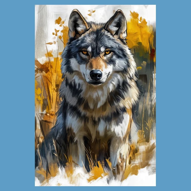 Illustration eines Wolfes