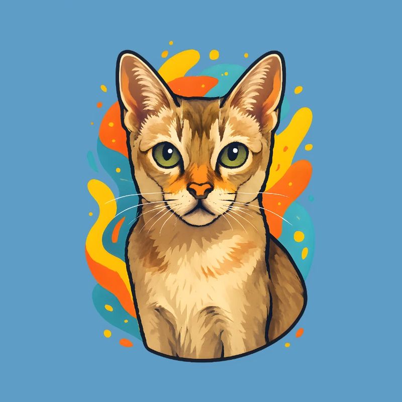Explosion de couleurs de chat de Singapura