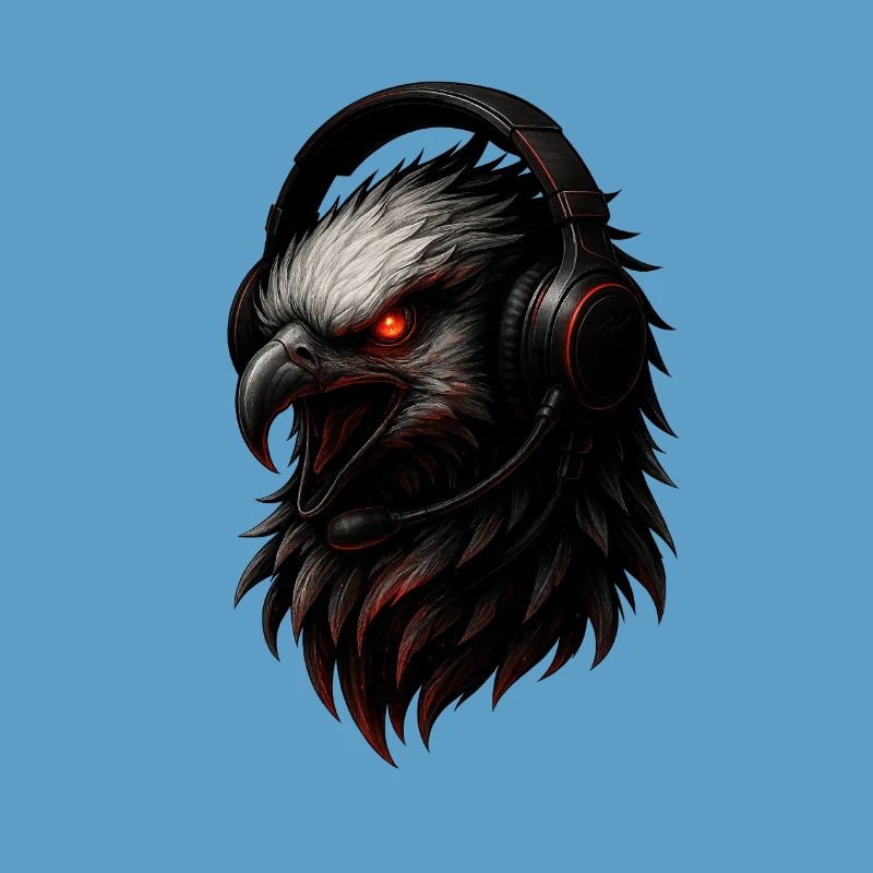 Eagle with Gaming Headset