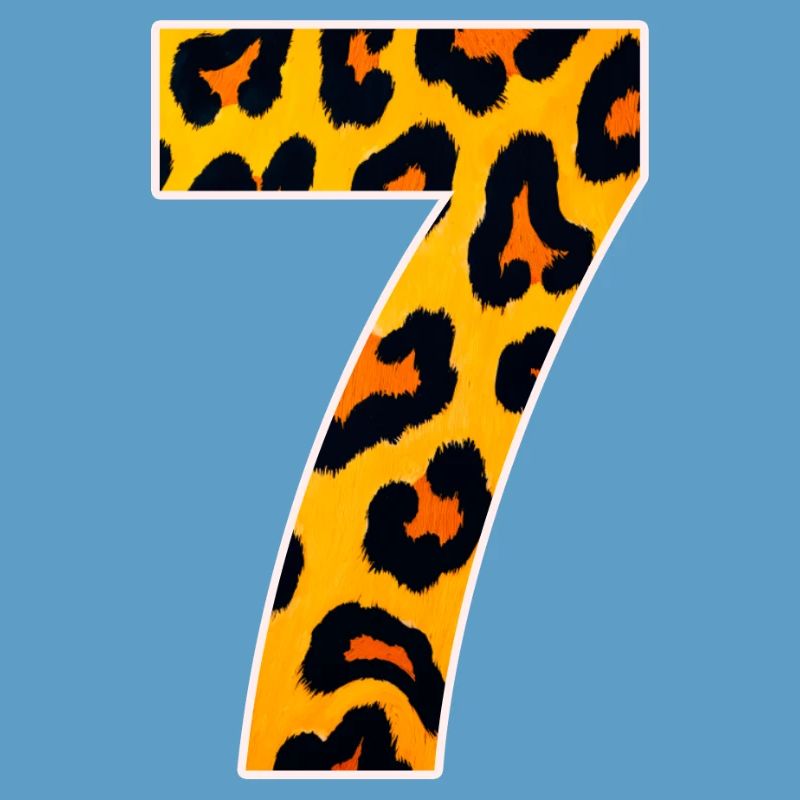 Leopard 7 Neon Pattern