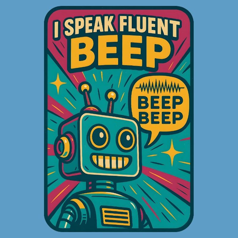 Fließend Beep | Roboter Sci-Fi Nerd