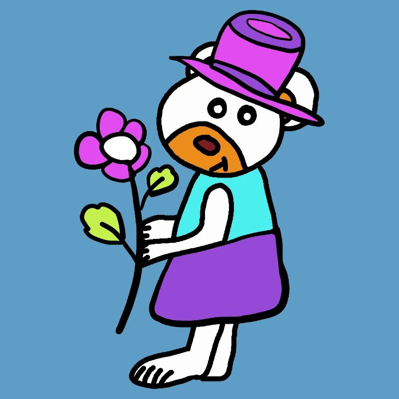 Teddy Teddybär Blume Kinder Muttertag Mama