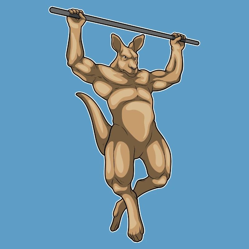 Kangaroo Bodybuilder Pull-Ups Bodybuilding