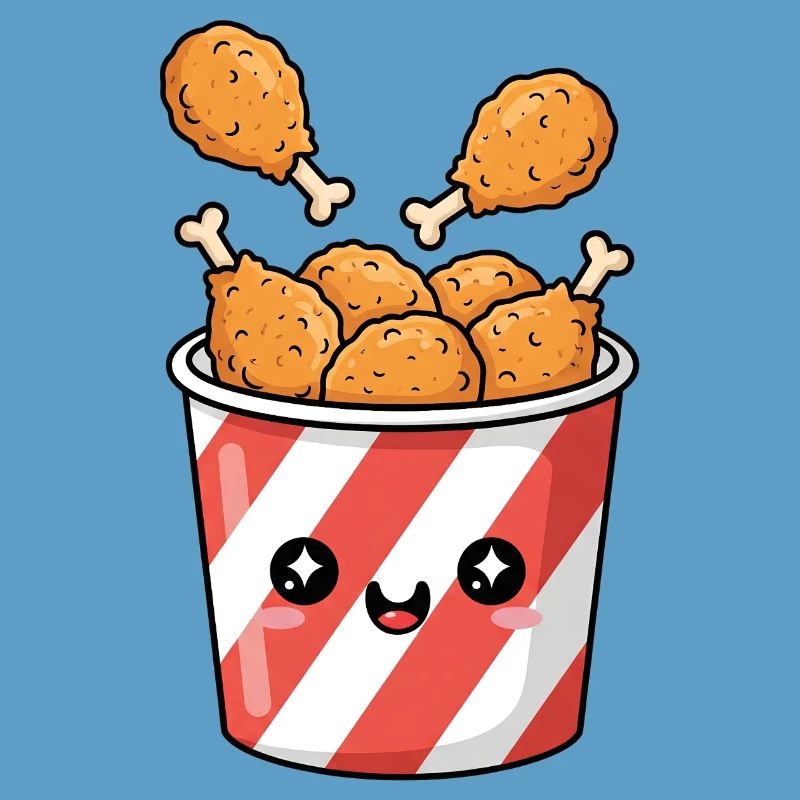 Kawaii-Brathähnchen-Eimer