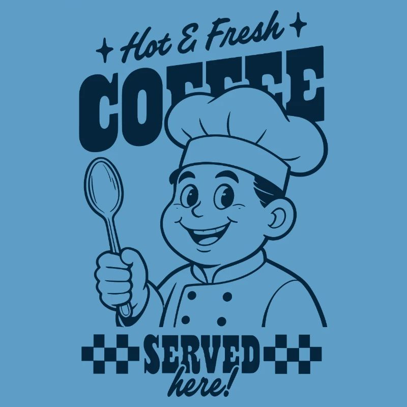 Coffee chef serves here