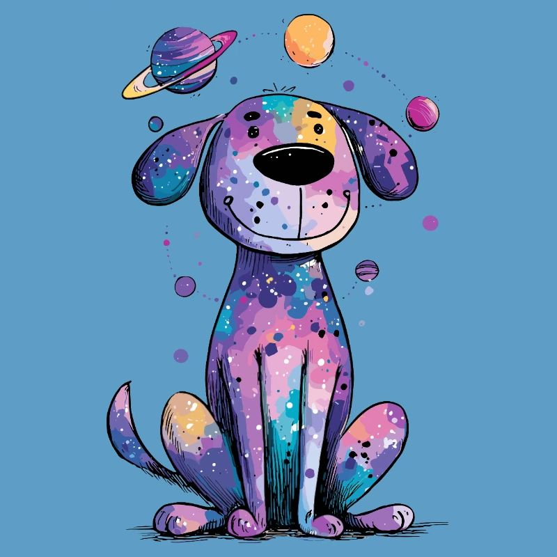 Chiot galactique dans l’espace