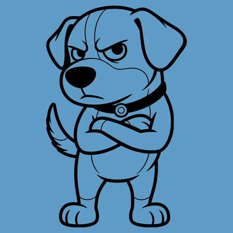 grumpy dog