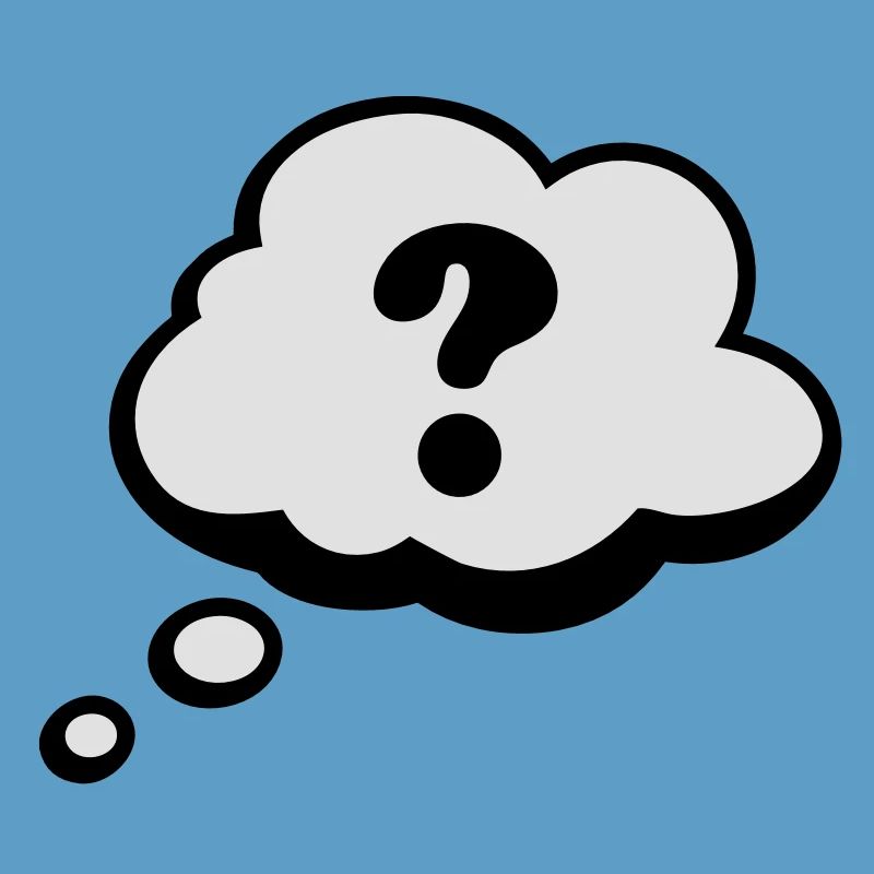Comic speech bubble question mark