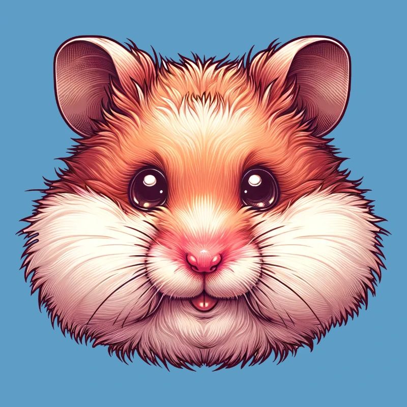 Hamster Head Portrait Ugly Hamster Cheeks