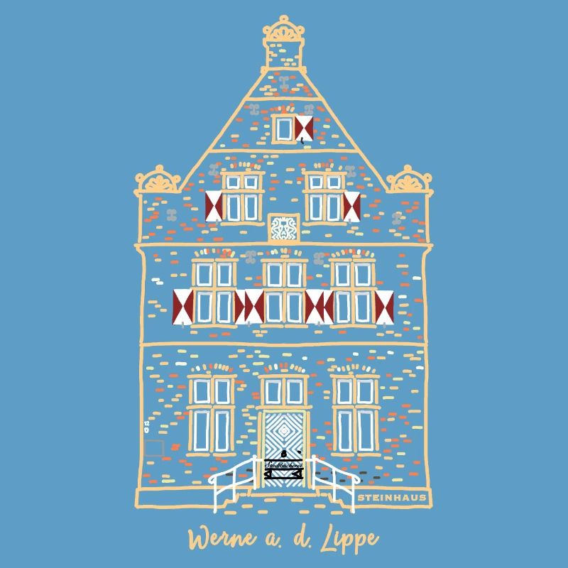 Werne, iconic first stone house, Unna district