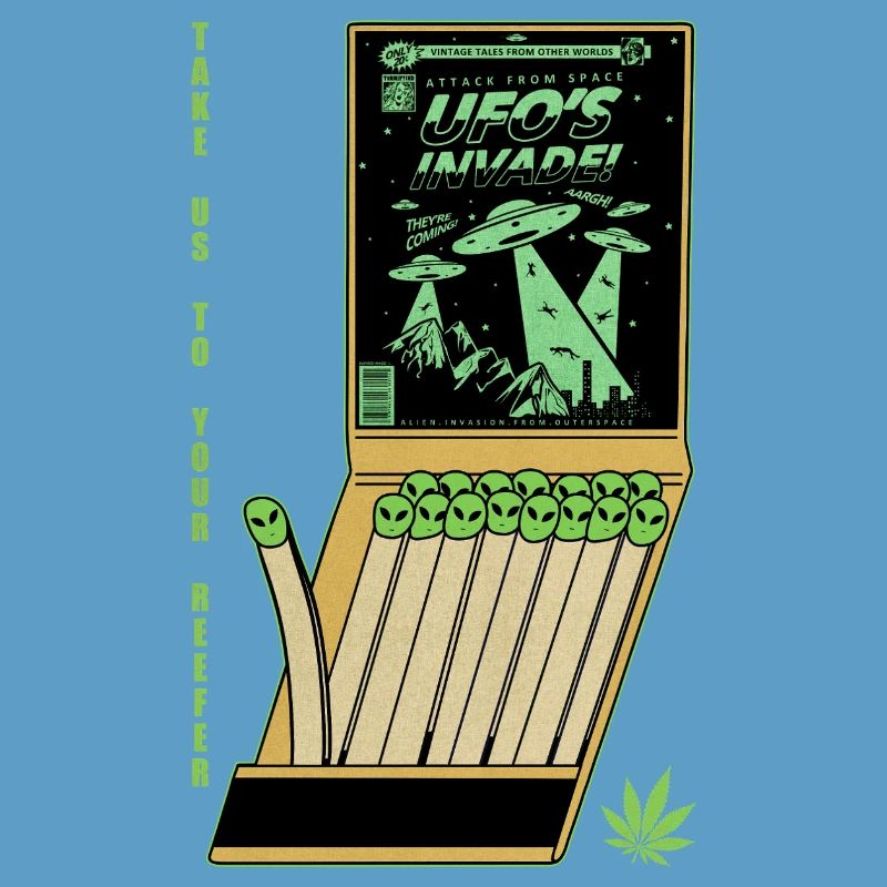 UFO Invasion Vintage Poster Design