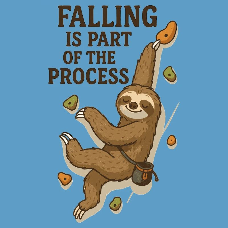 Bouldering Sloth – Falling is part of the Process