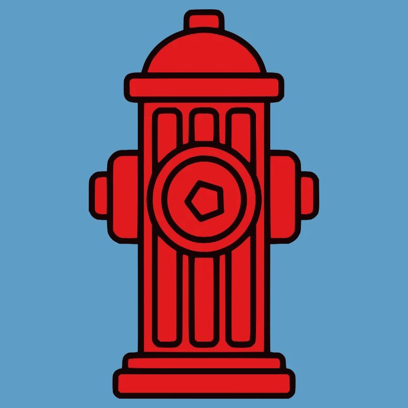 Classic Bold Red Fire Hydrant