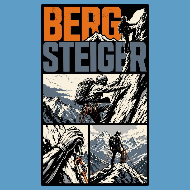 Bergsteiger Abenteuer Comic Design
