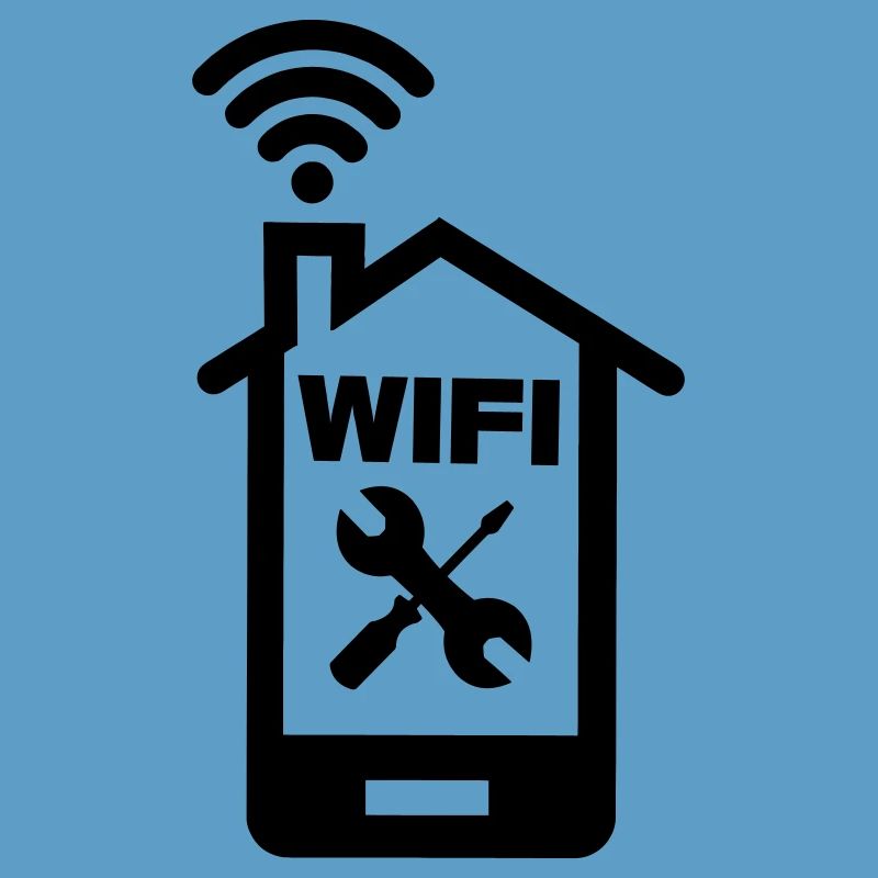 Smartphone home logo Home WIFI with tools
