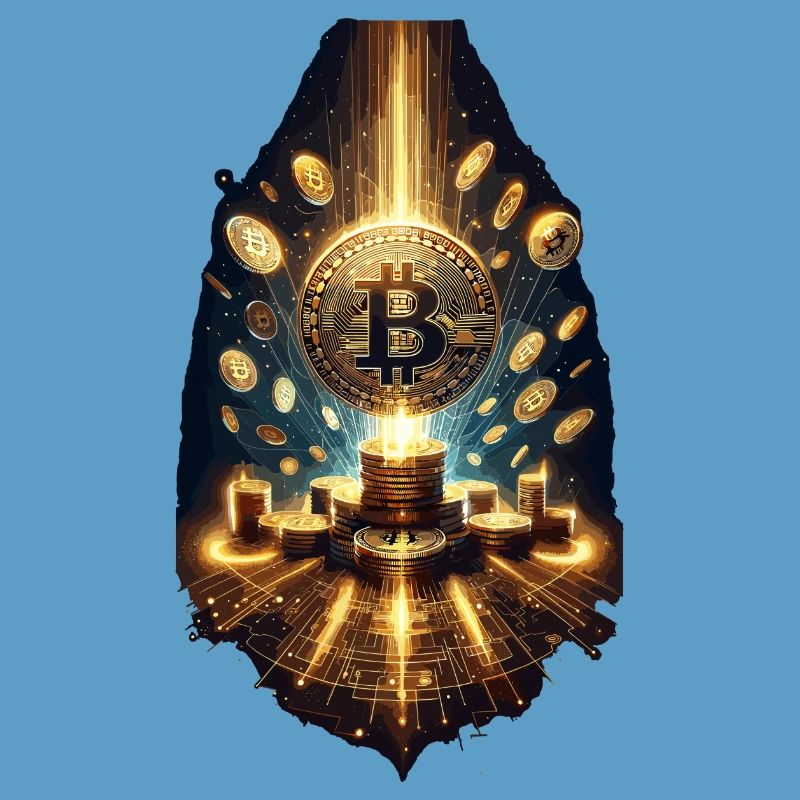 Bitcoin Explosion Digital Artwork
