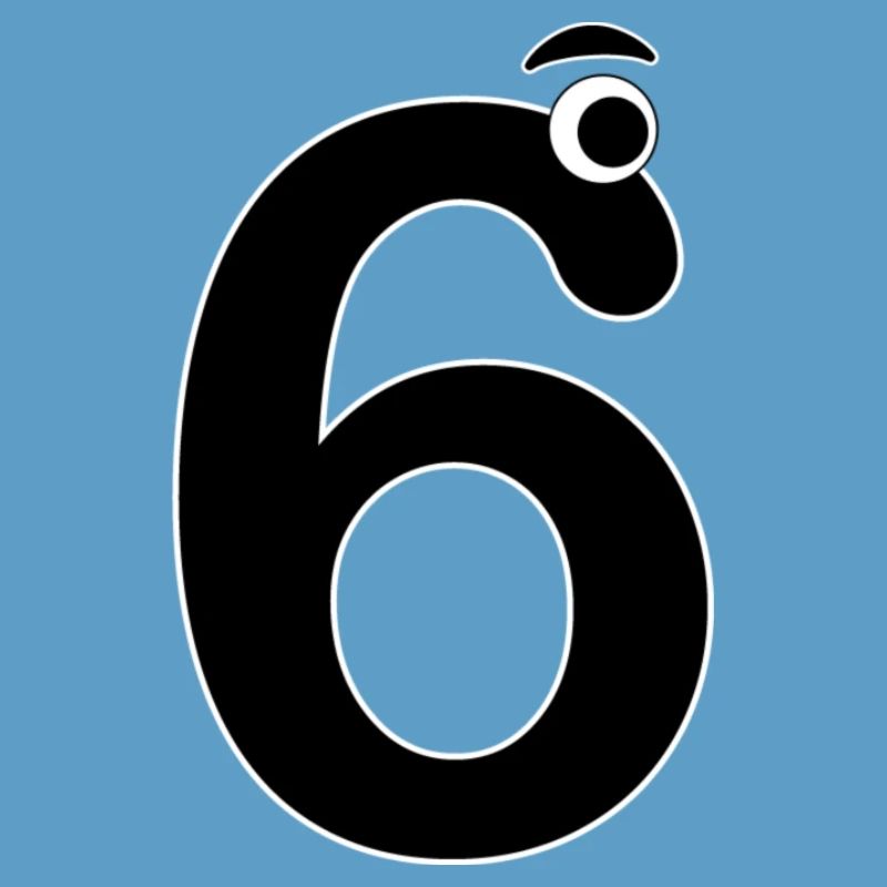 Number Six 6 Kids Birthday Learning Math