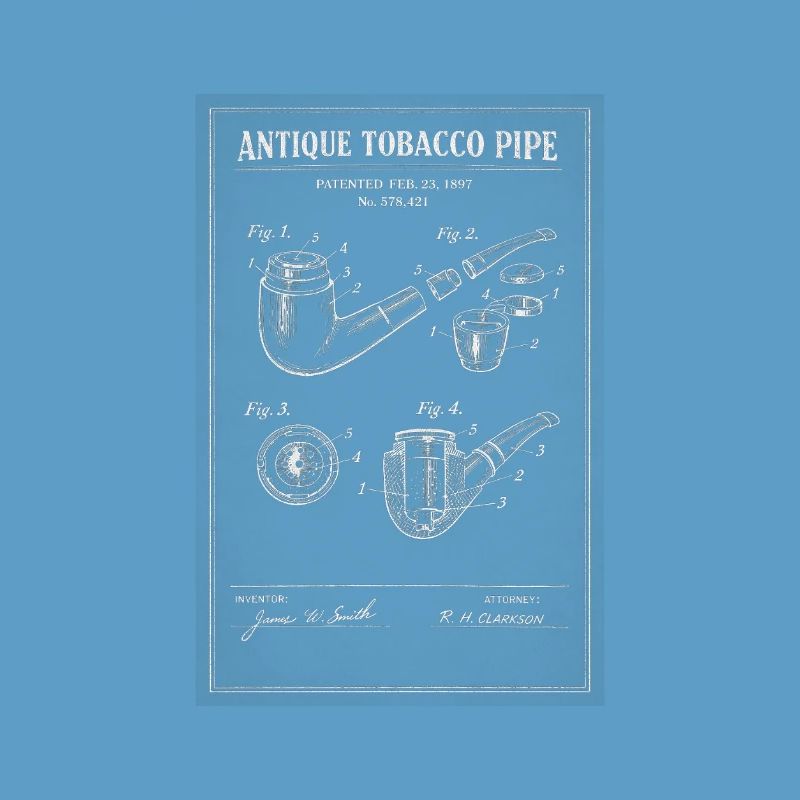 Plan de pipe à tabac ancienne
