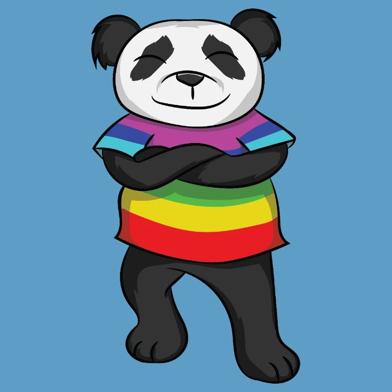 Panda Rainbow Pride  with Attitude