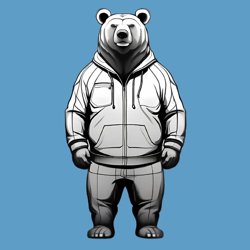 Graphique de sweat à capuche Ours