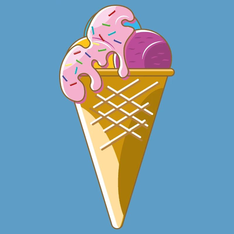 Glace dans un cornet