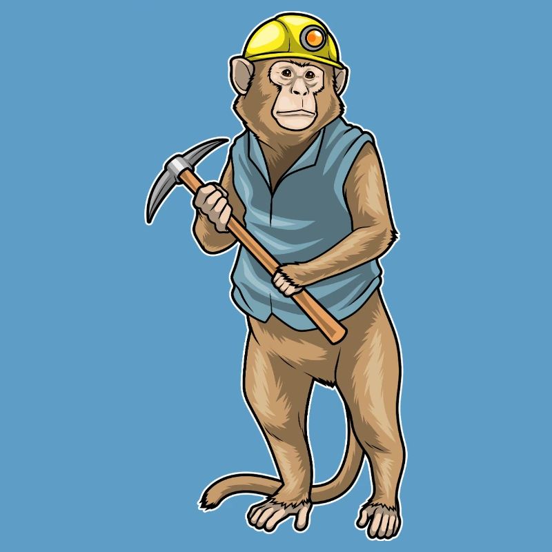 Monkey Miner Pickaxe Mining